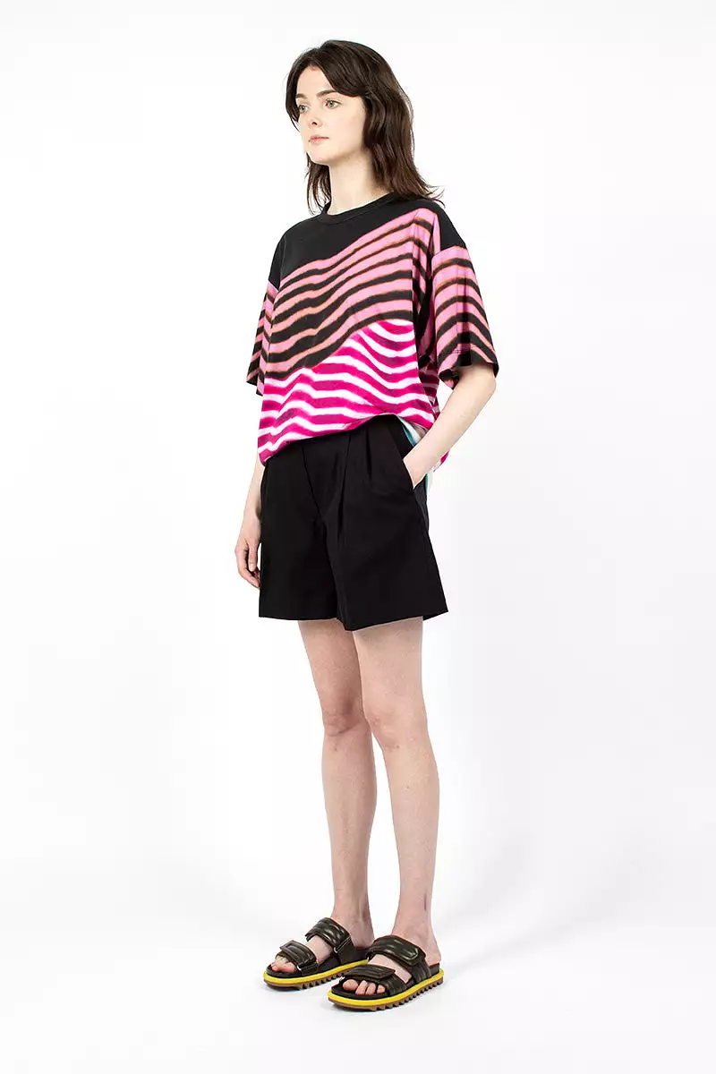 Pleat Shorts Black