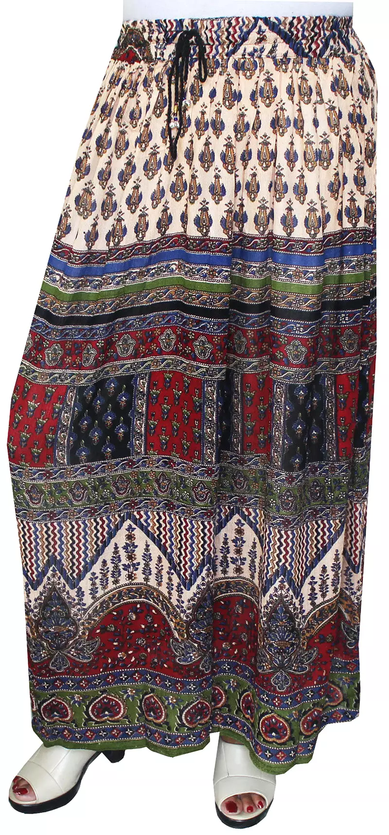 Printed Womens Indian Long Skirts Ankle Length India Summer Clothes