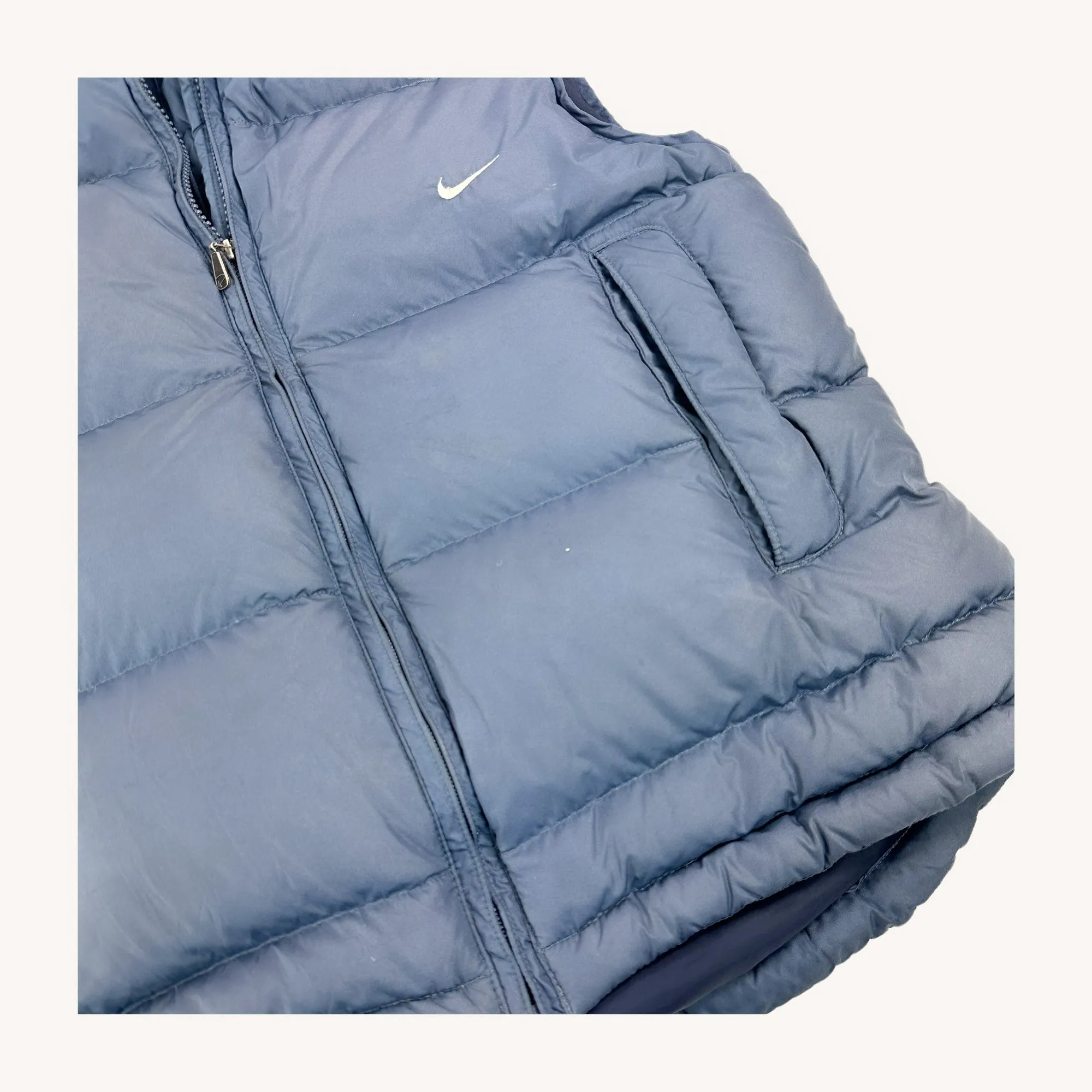 Purple Blue y2ks NIKE Puffer Jacket Coat Gilet (S)