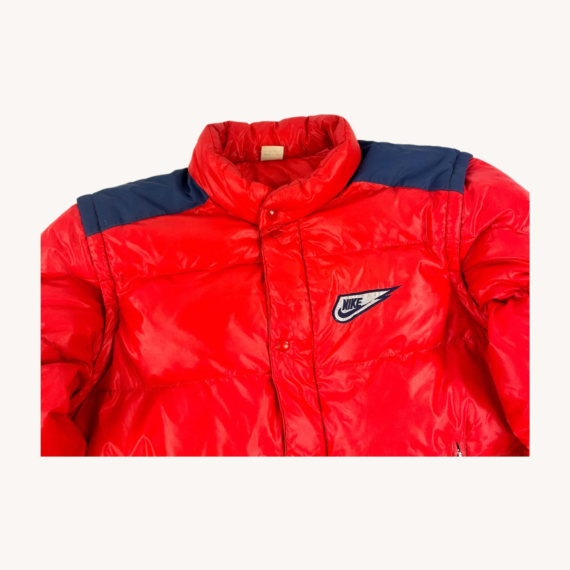 Red 70s NIKE Puffer Jacket Coat (L)