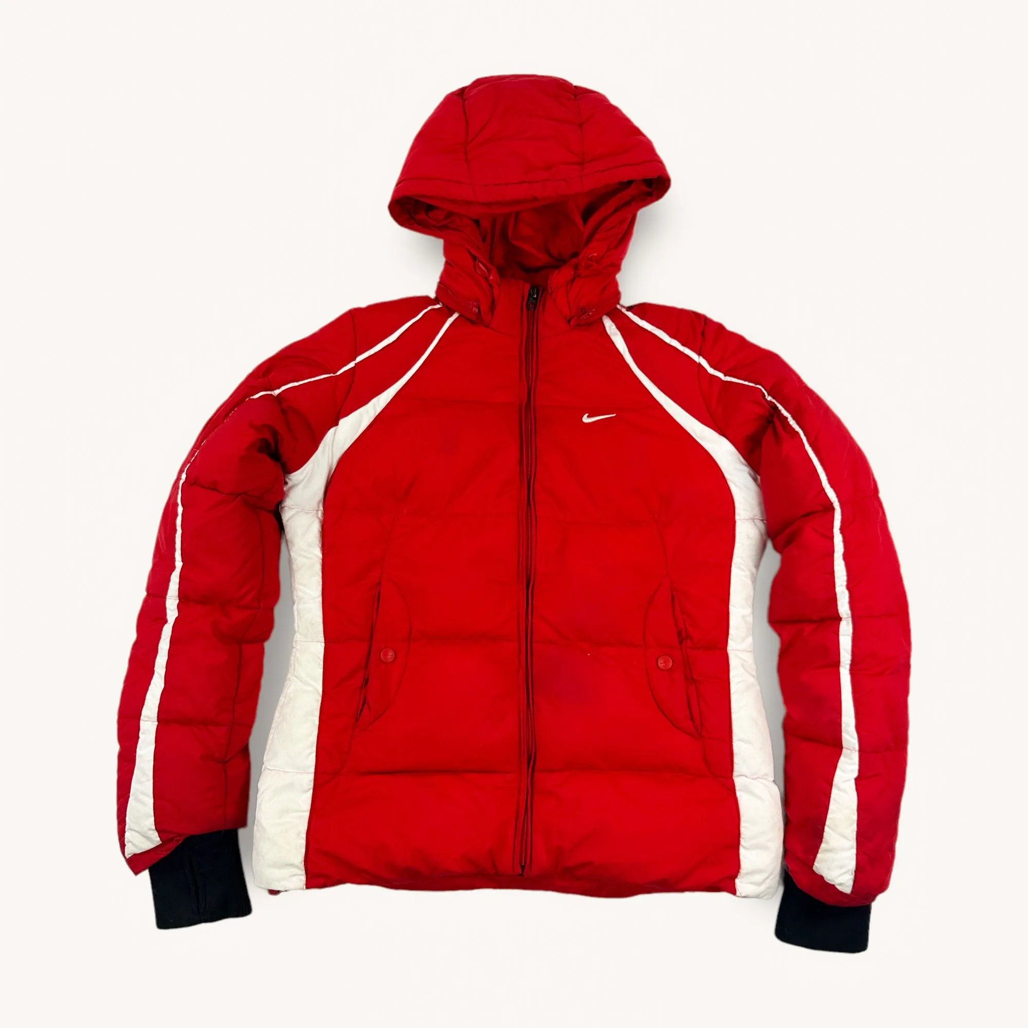 Red y2ks NIKE Puffer Jacket Coat (L)