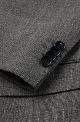 Regular-fit suit in micro-patterned stretch fabric