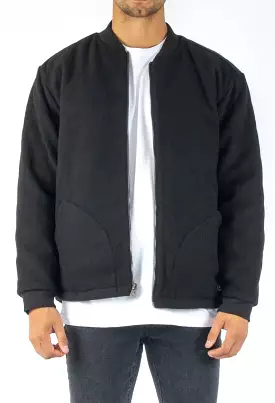 Rusty USA Dial Up Reversible Bomber Jacket Black