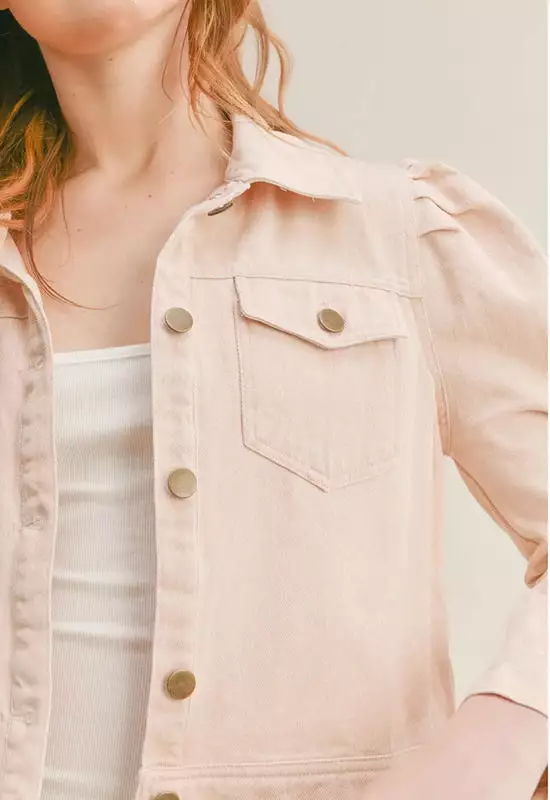 Sadie & Sage - Lila Denim Jacket Washed Pink