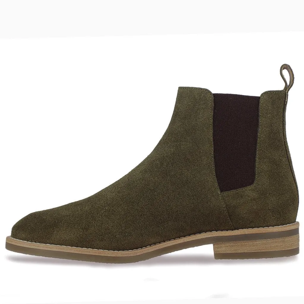 Saint Grimoald  Olive Suede Chelsea boot