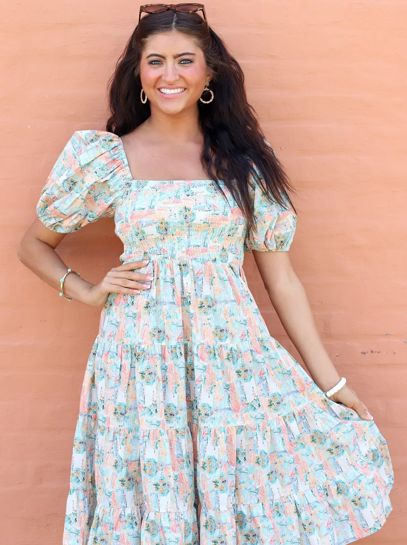 Sandy Beaches Midi Dress