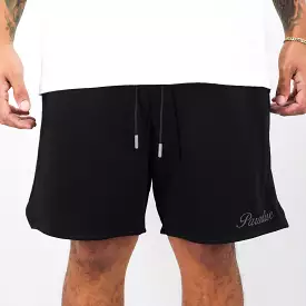 SCRIPT FRENCH TERRY SHORTS BLACK