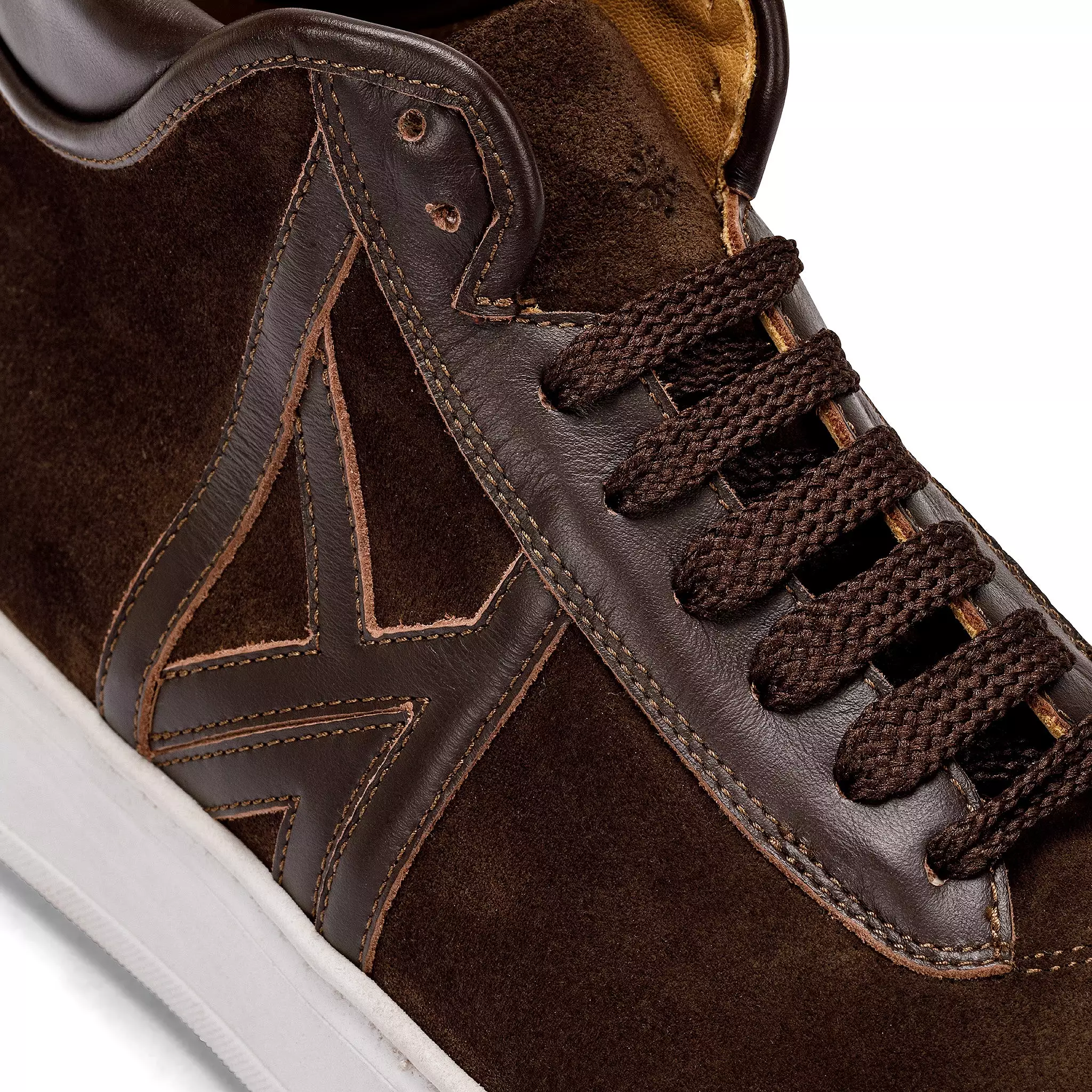 SHARE suede leather mid-sneaker