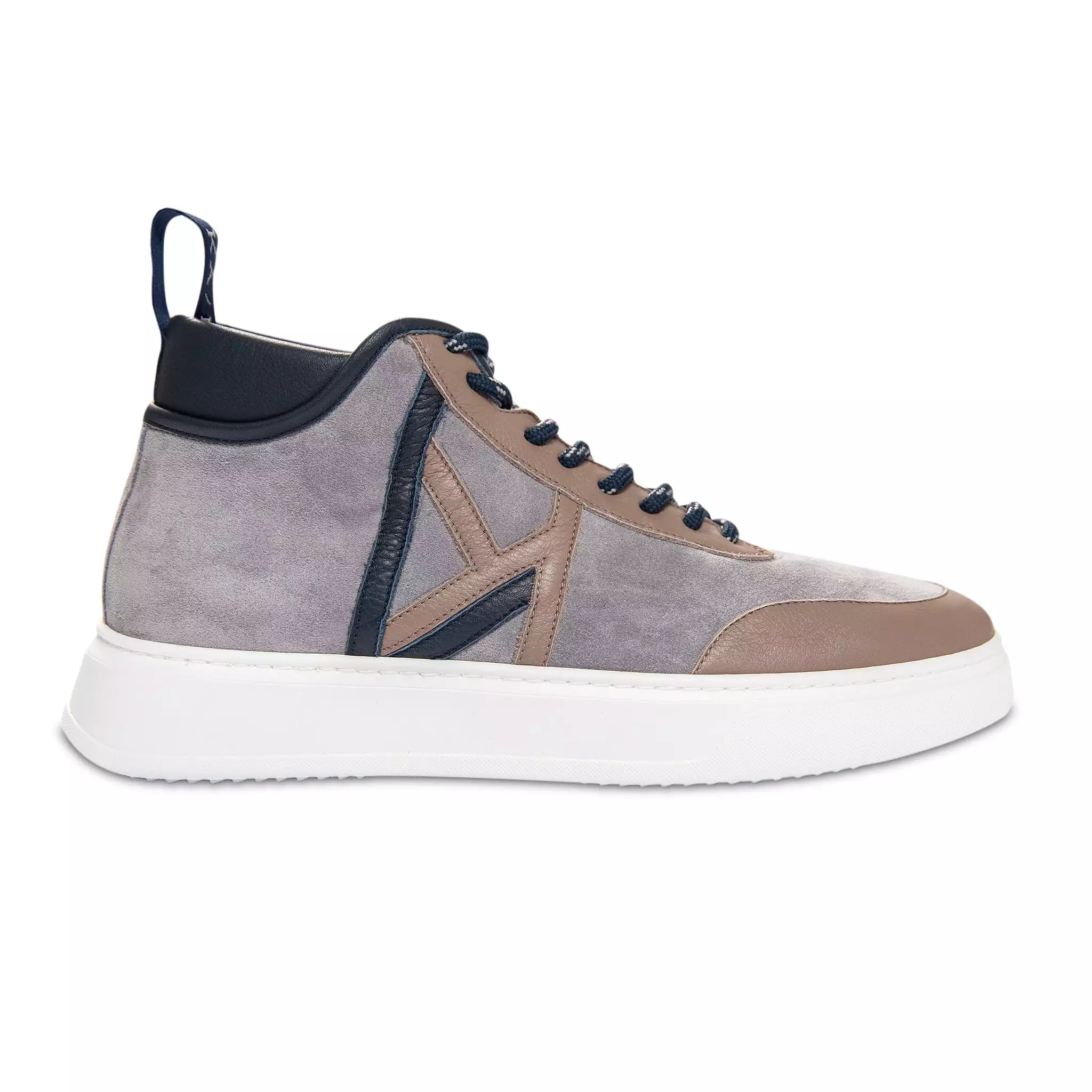 SHARE suede leather mid-sneaker