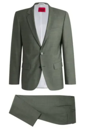 Slim-fit suit in structured performance-stretch fabric