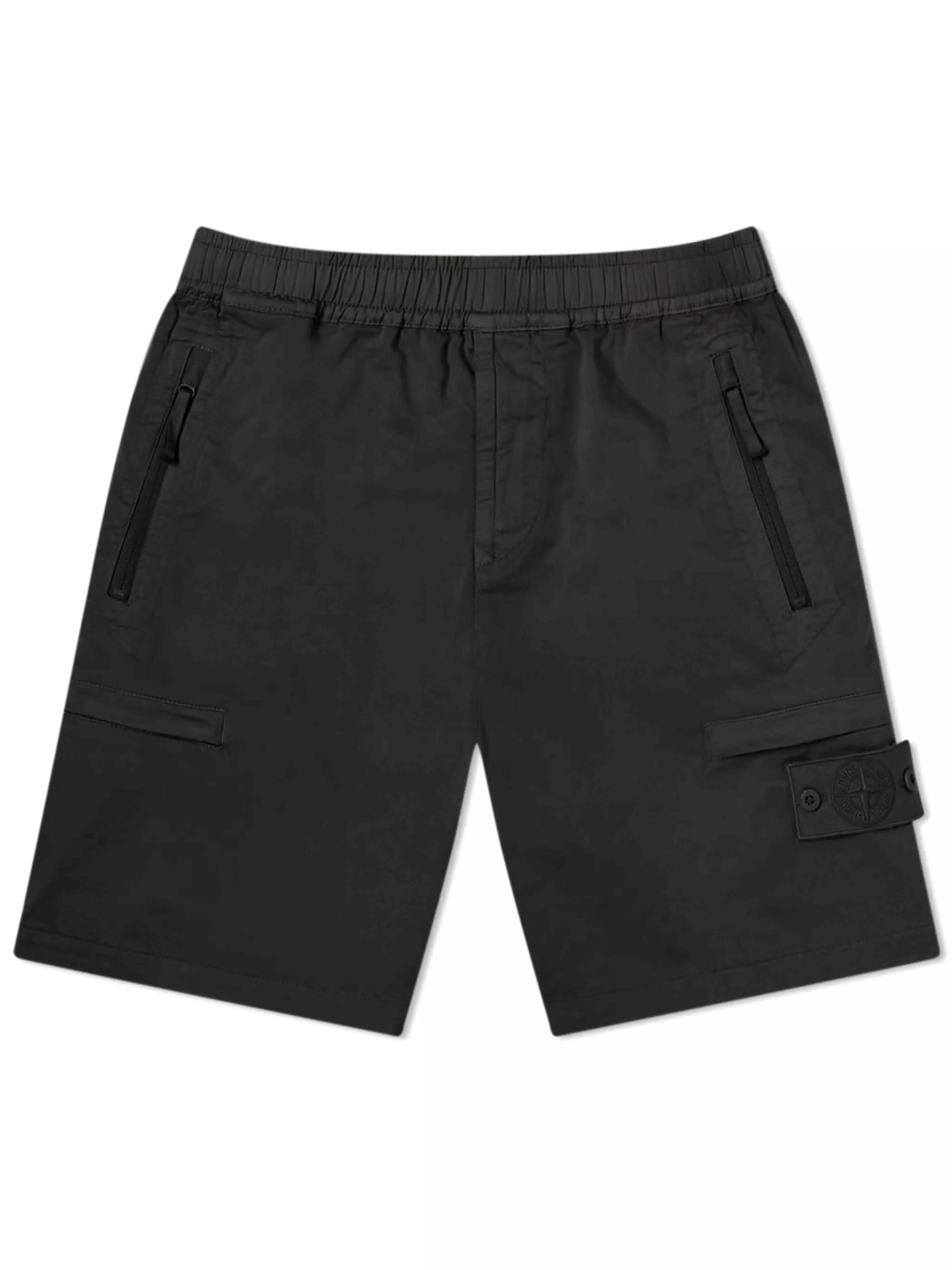 Stone Island Cotton Blend Shorts Black