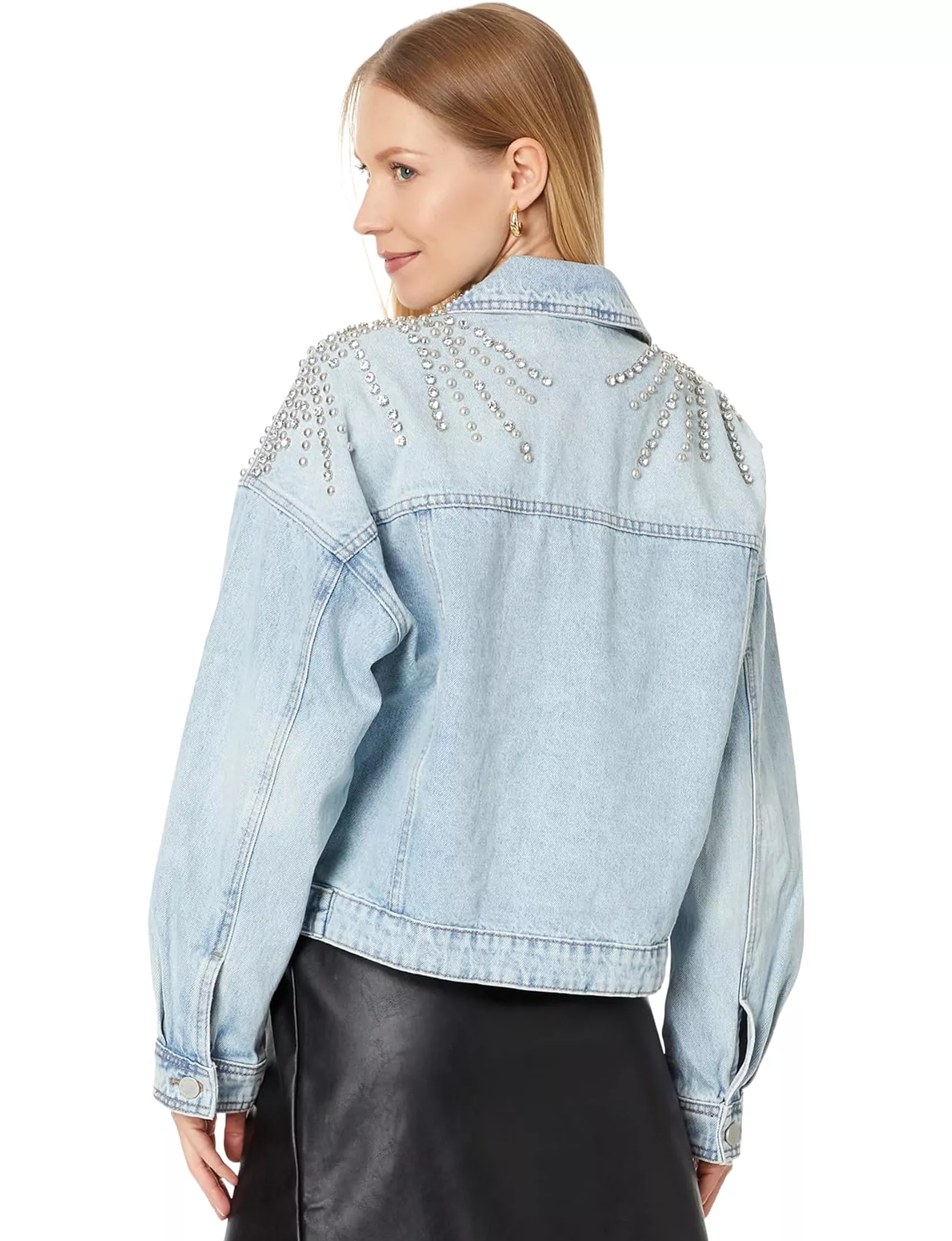 Studded Denim Trucker Jacket, Starstruck