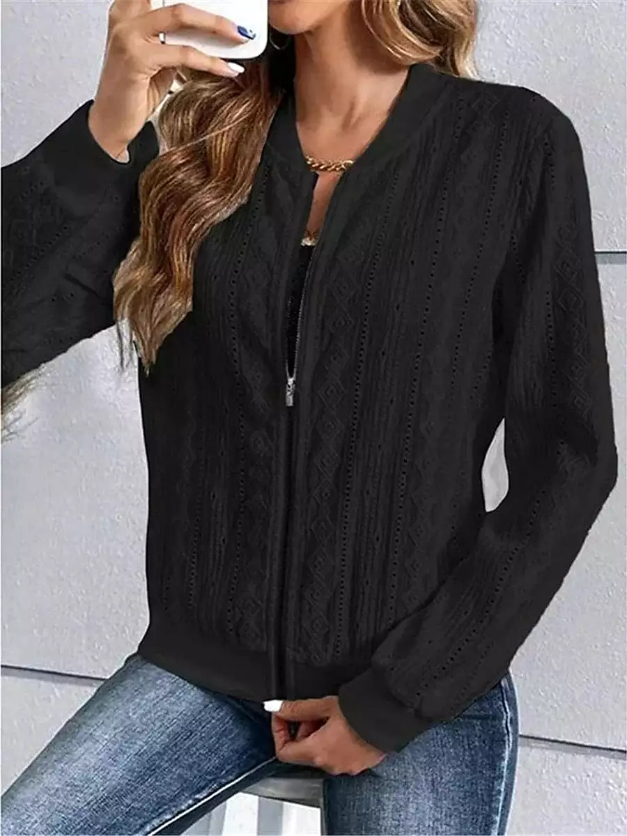 Stylish Zip-up Bomber Jacket for Women