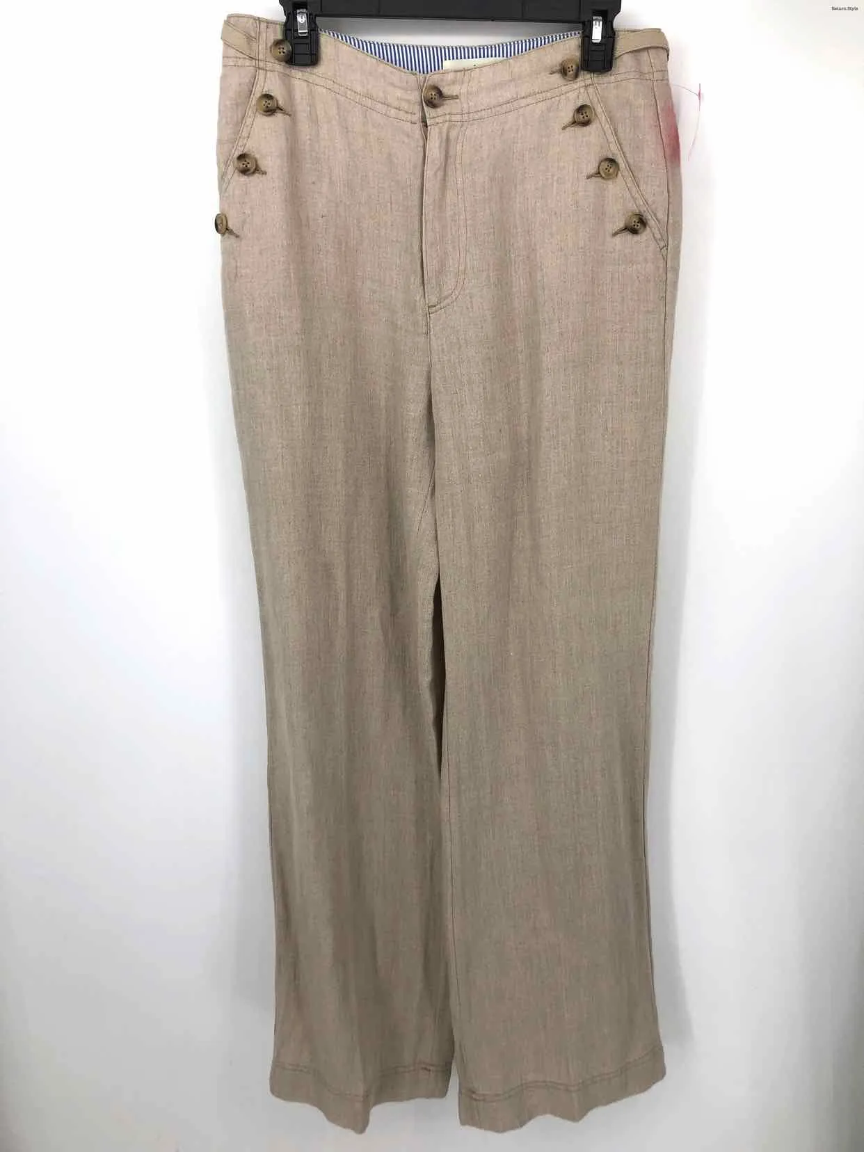 SUNDANCE Beige Linen Wide Leg Size 8  (M) Pants