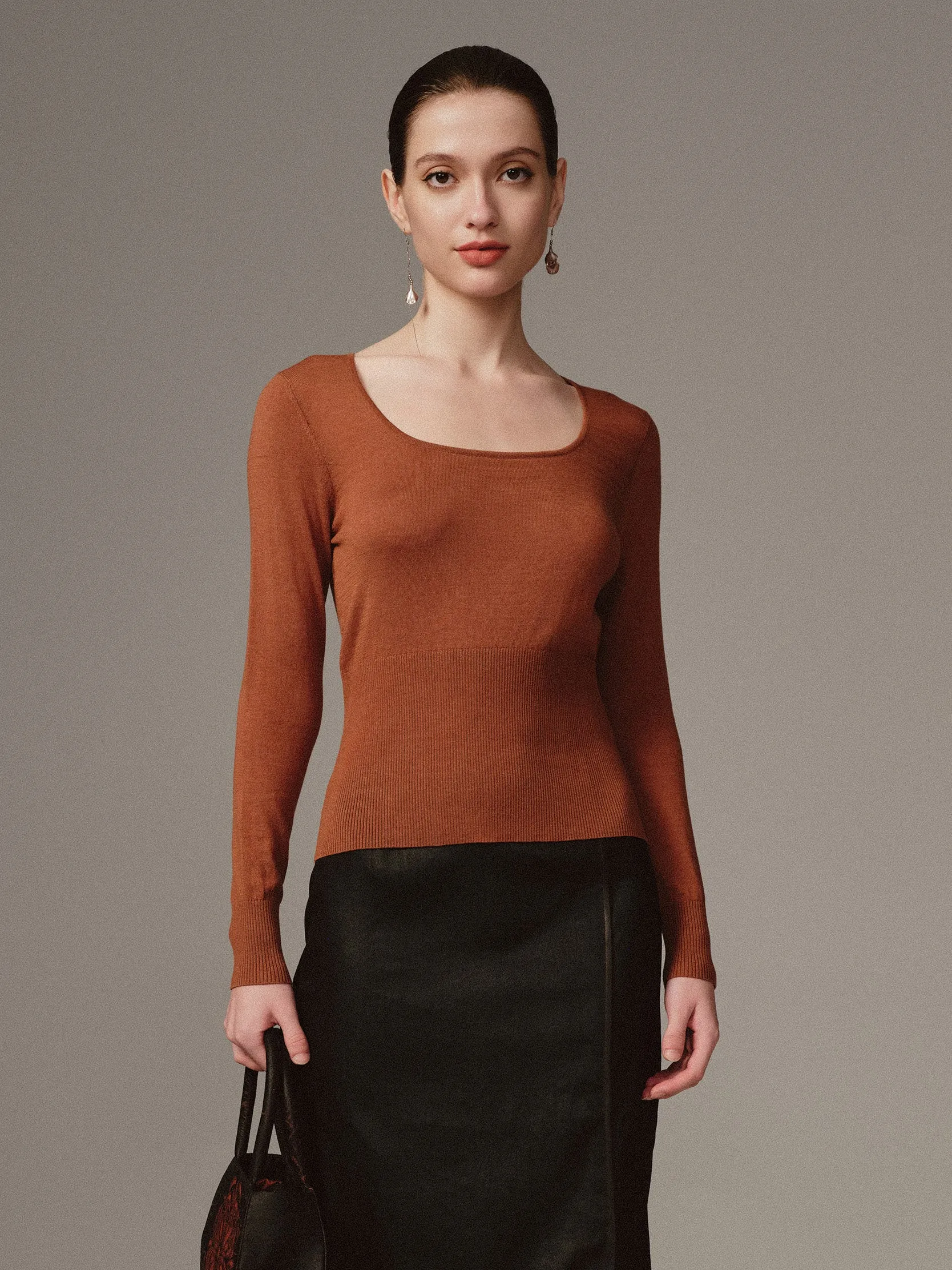 Tencel Cotton Long Sleeve Sweater