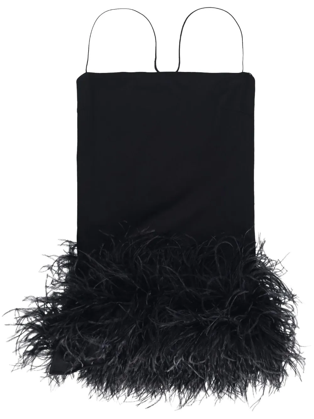 The Attico    The Attico Fujiko Feather Trimmed Mini Dress