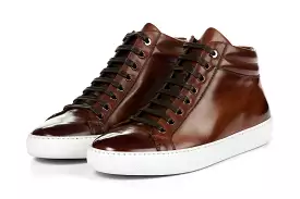 The Carter Mid-Top Sneaker - Brown - White Sole