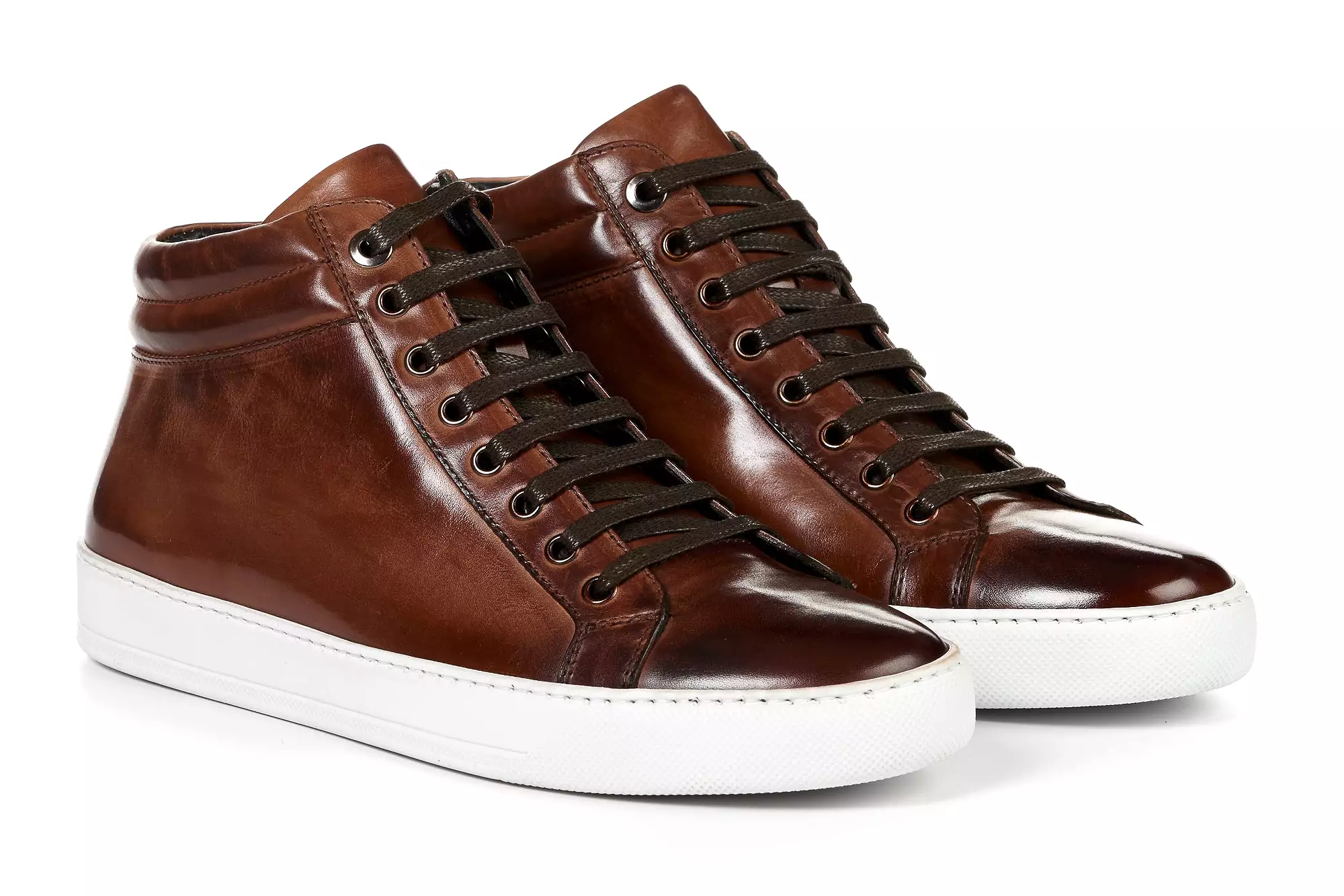 The Carter Mid-Top Sneaker - Brown - White Sole