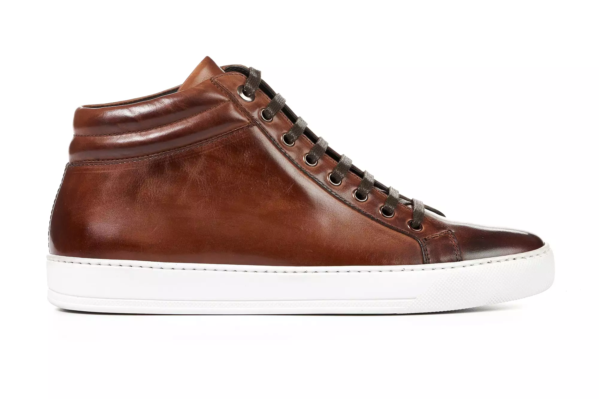 The Carter Mid-Top Sneaker - Brown - White Sole