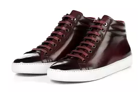 The Carter Mid-Top Sneaker - Oxblood - White Sole