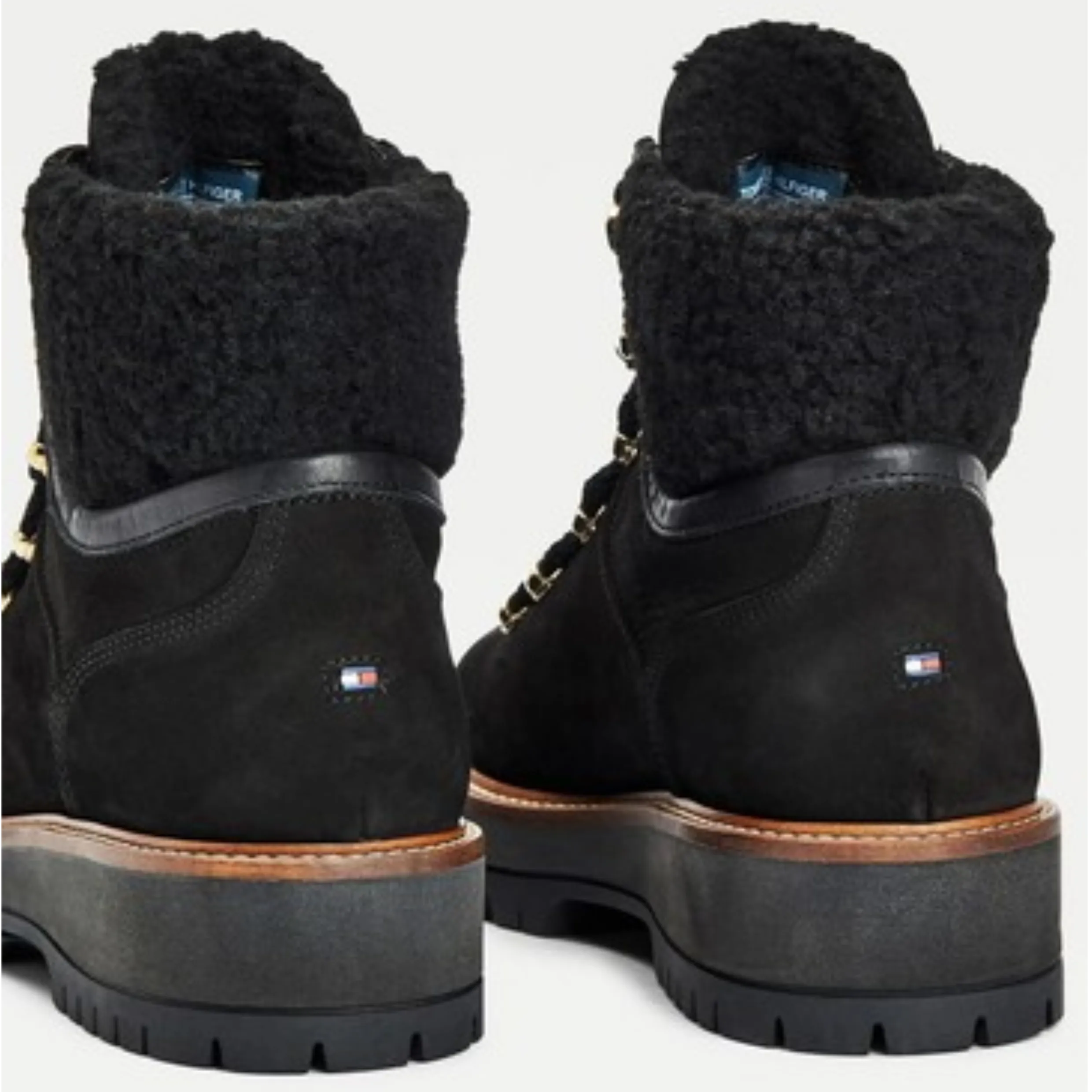 Tommy Hilfiger LEATHER CLEAT LACE-UP Shearling Boot 5944