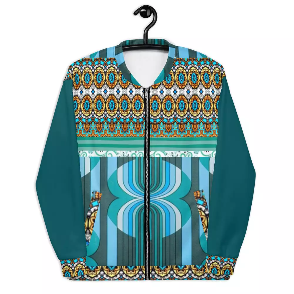 Turquoise Tonight Unisex Bomber Jacket