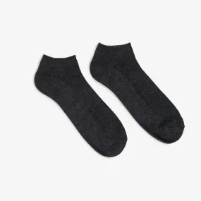 UTILITEES Mixed Cotton Sneaker Socks - Charcoal Grey