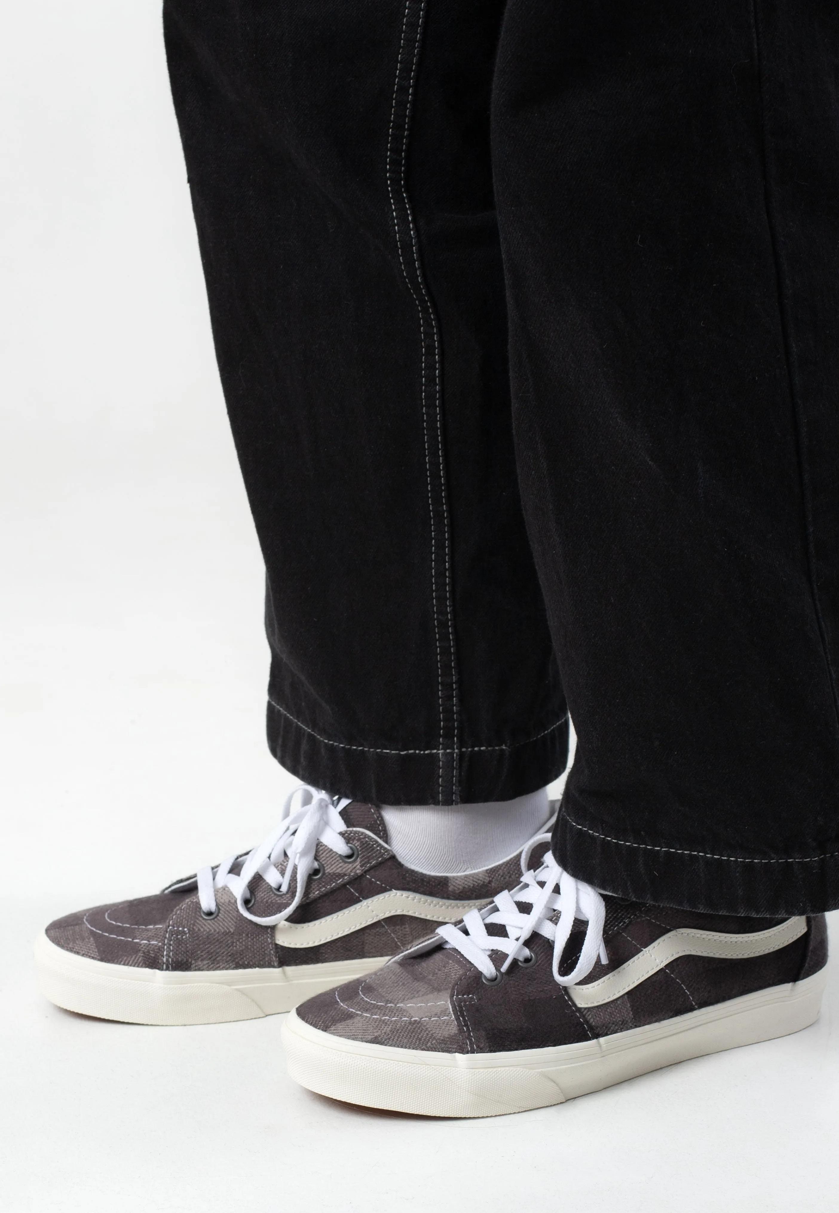 Vans - SK8-Low Sweater Check Gray - Shoes