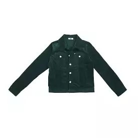 VELVET DENIM JACKET GREEN