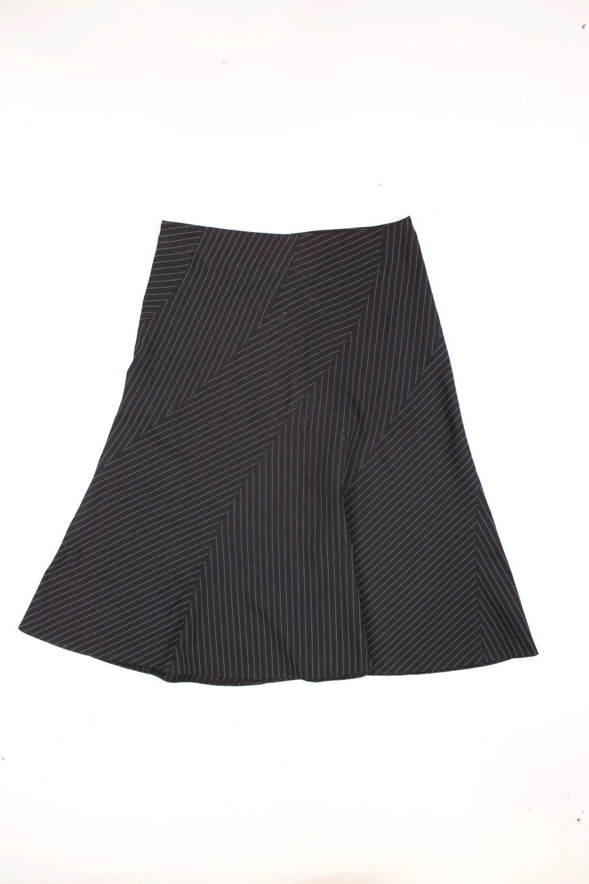 Vintage Pinstripe Midi Skirt