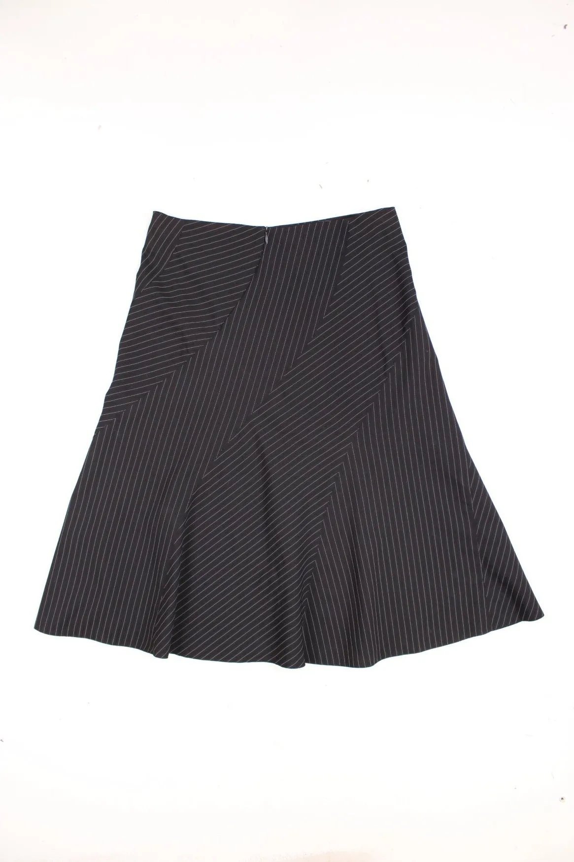 Vintage Pinstripe Midi Skirt