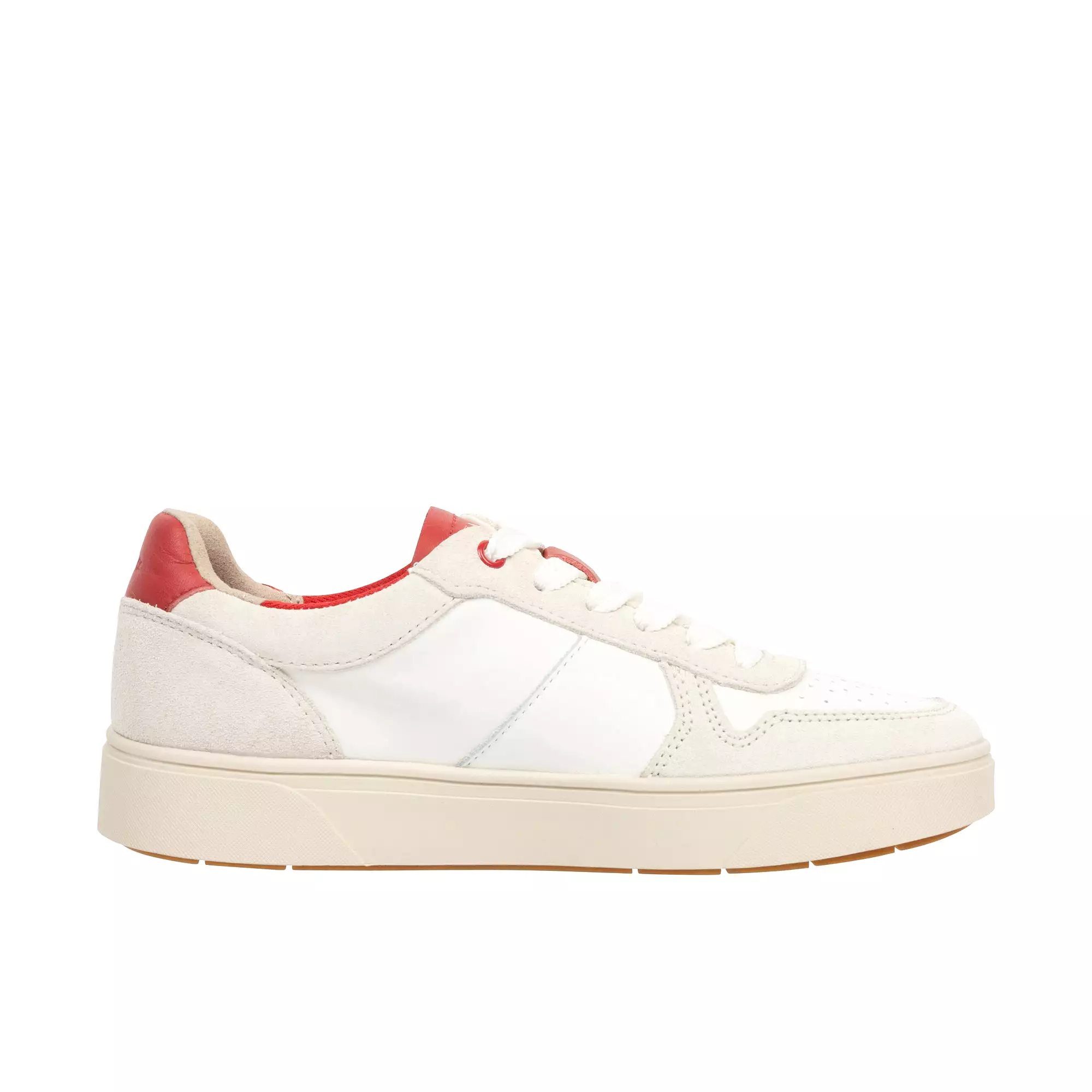 Vionic Womens Kimmie Court Sneaker Cream Red