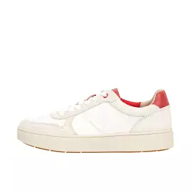 Vionic Womens Kimmie Court Sneaker Cream Red