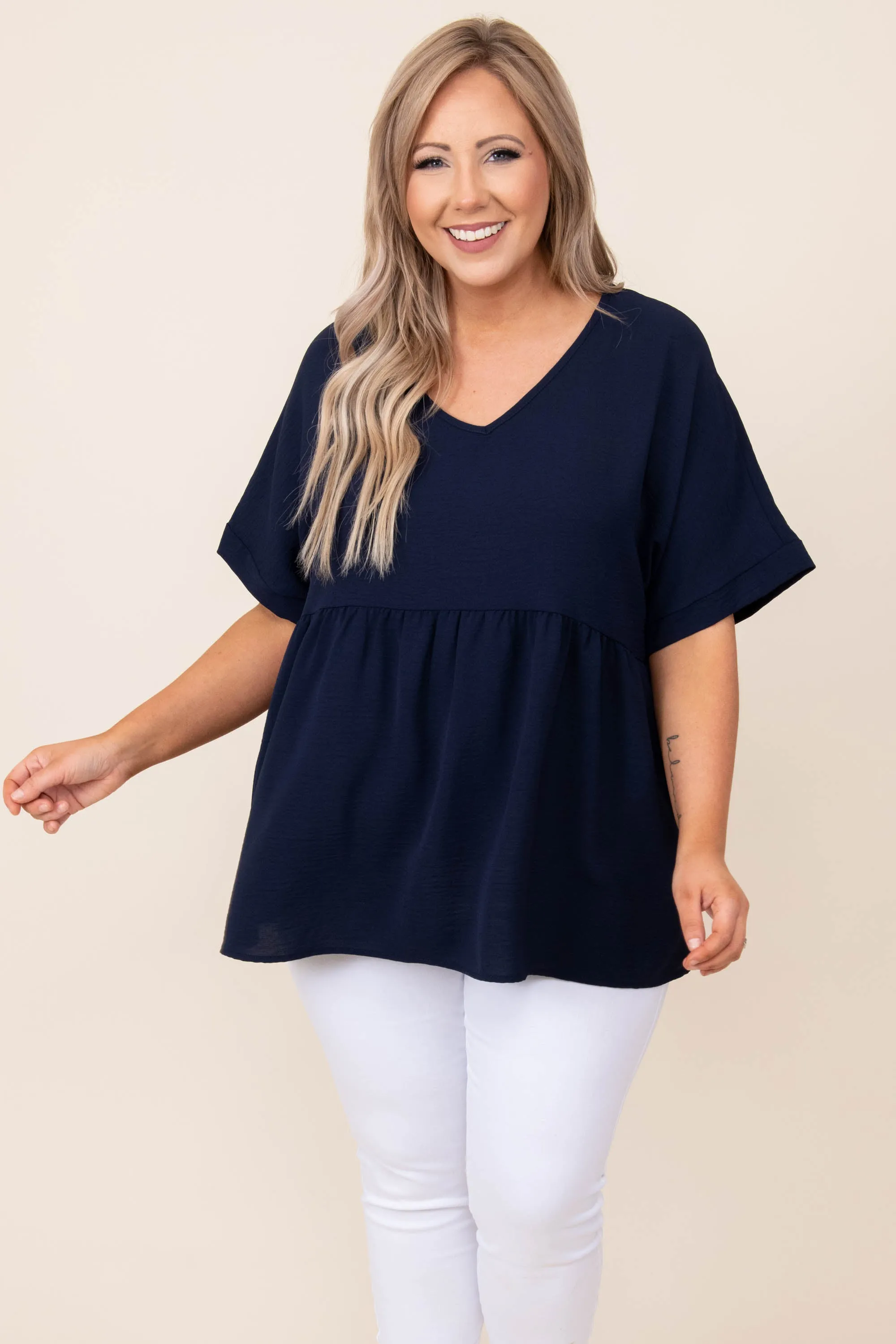 Visions Of You Top, Navy