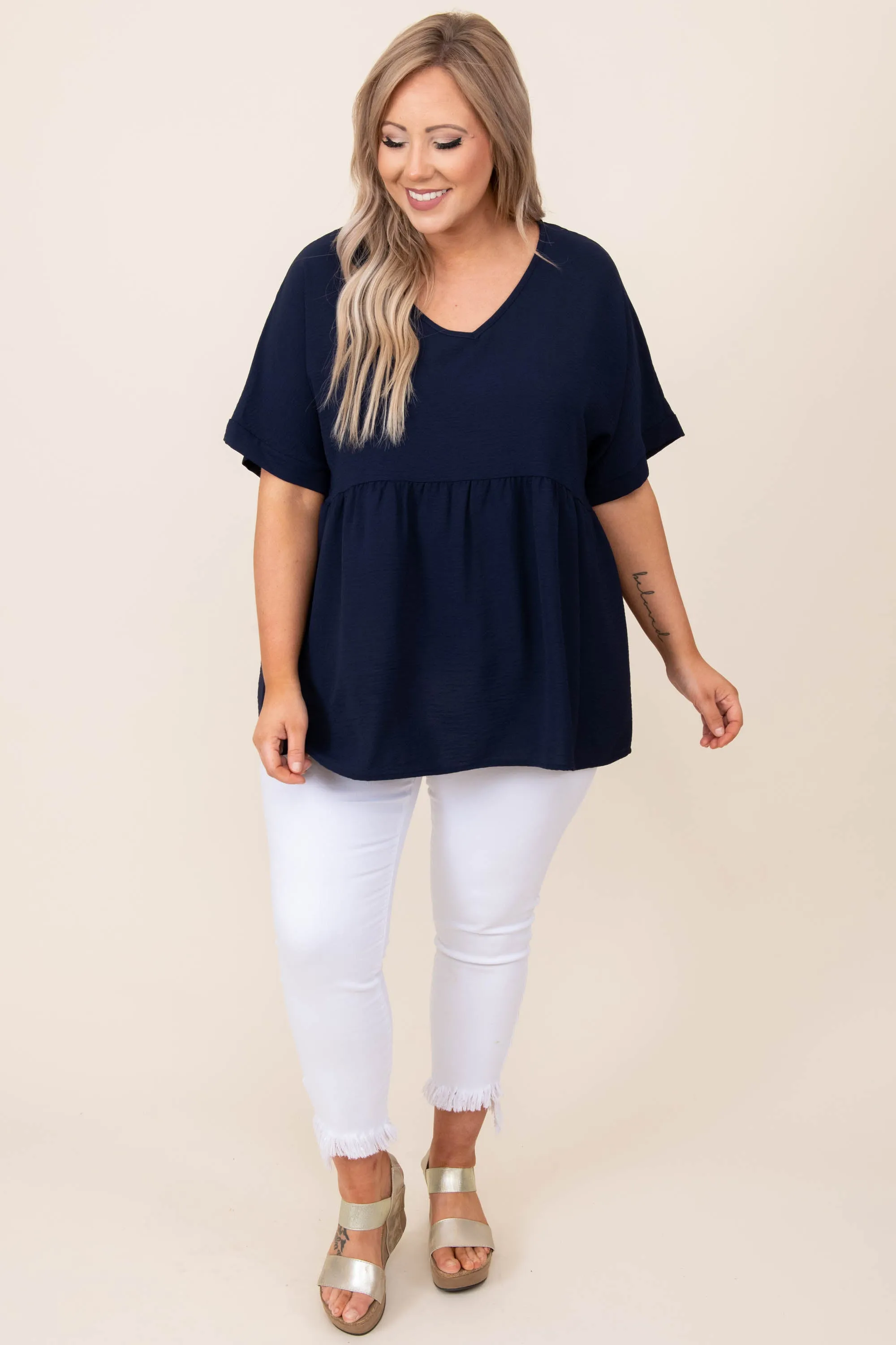 Visions Of You Top, Navy