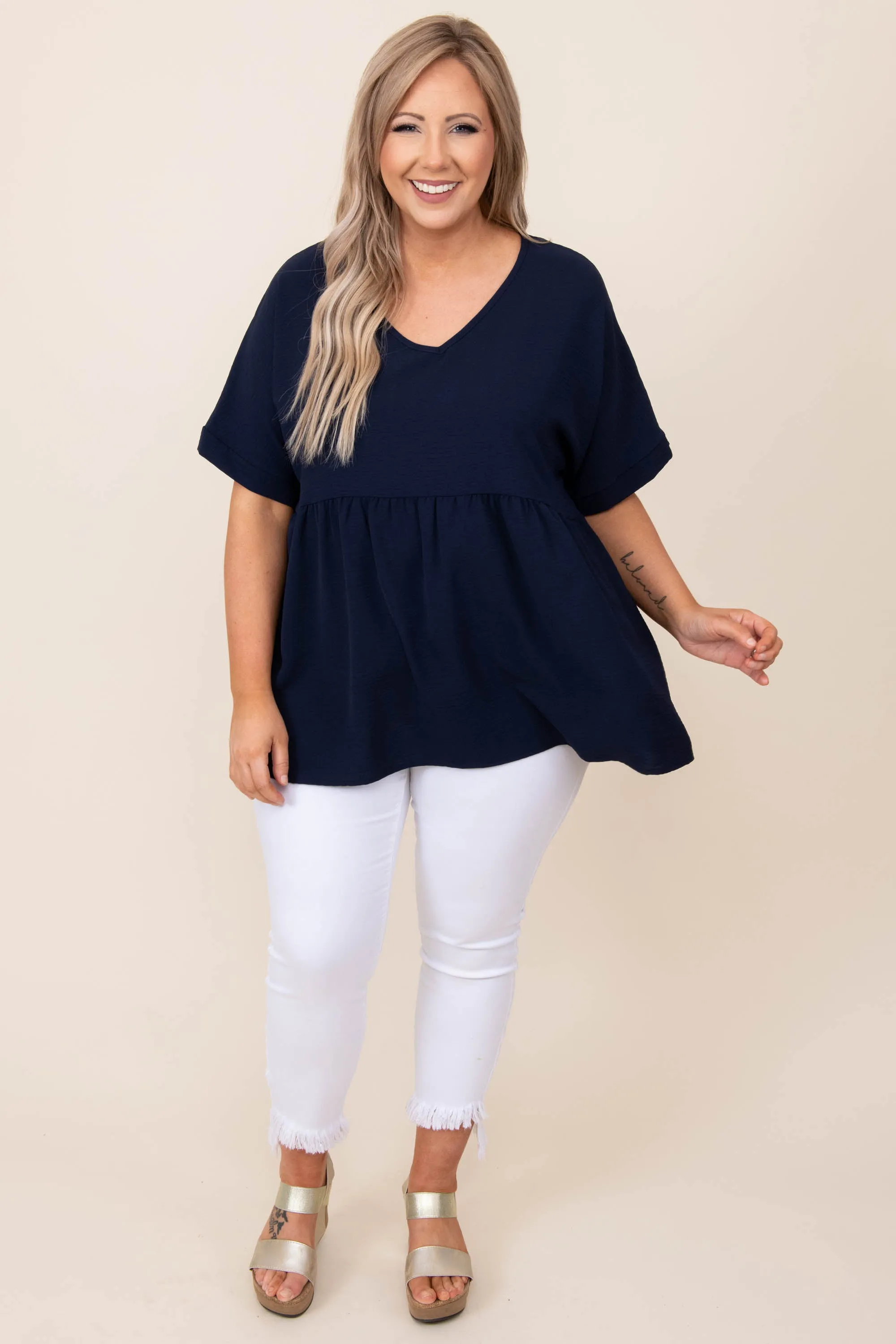 Visions Of You Top, Navy