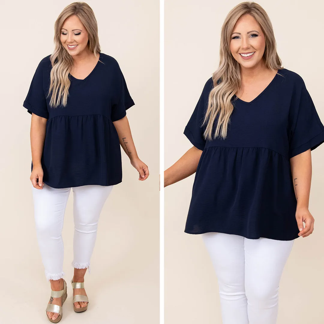 Visions Of You Top, Navy