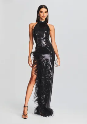 Vixen Sequin Feather Dress