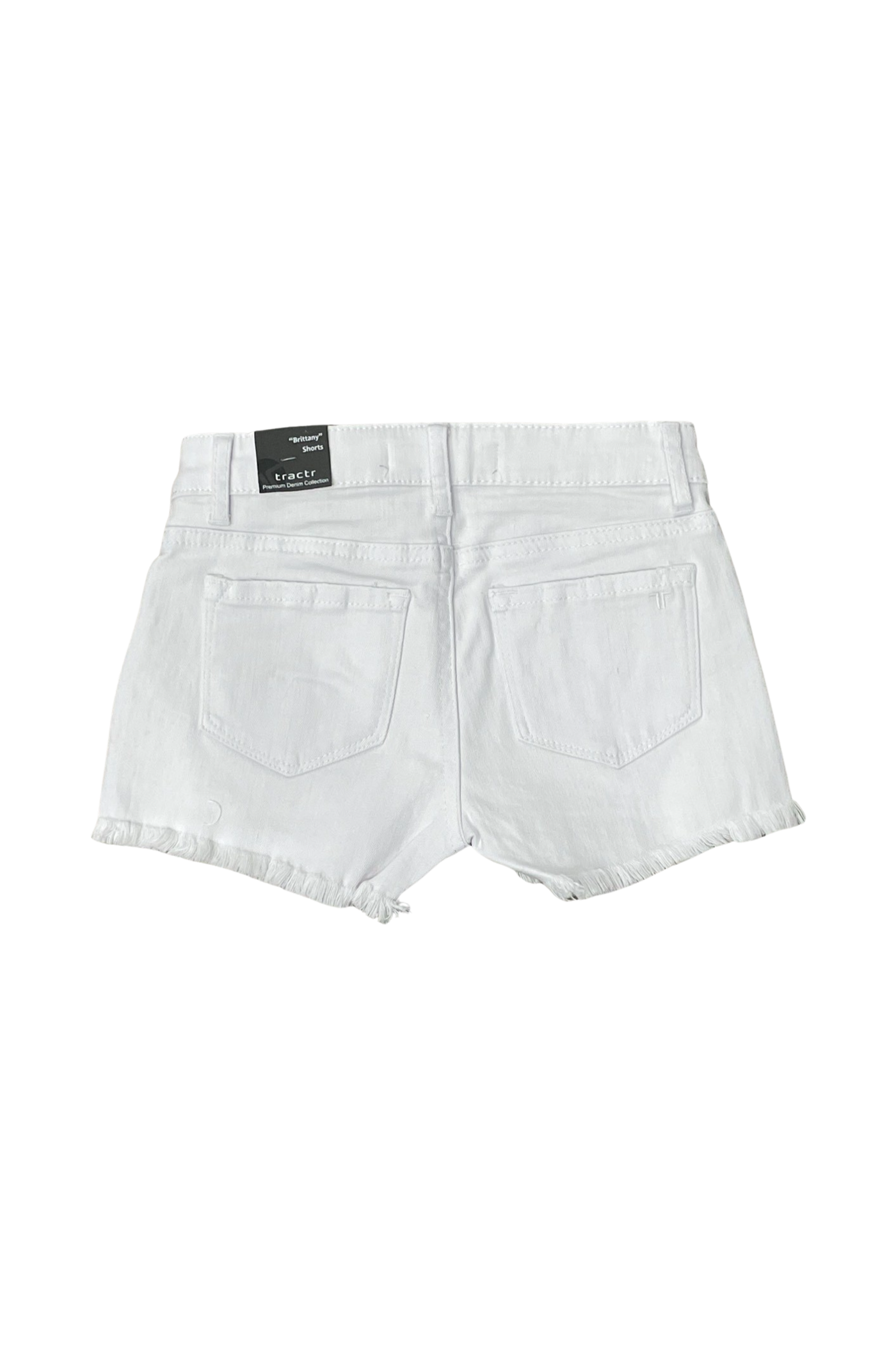 White Distressed Brittany Denim Shorts