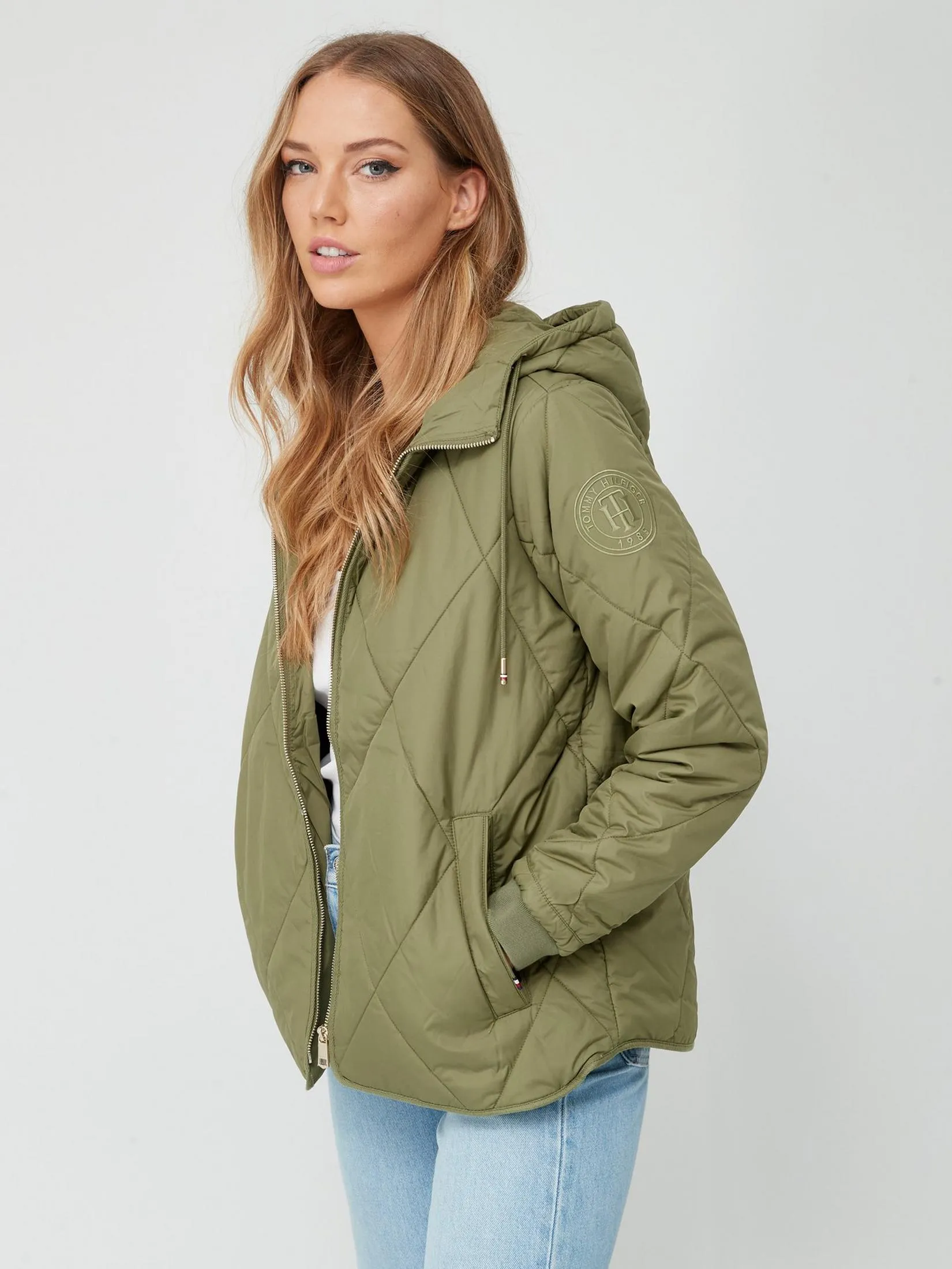 Womens Tommy Hilfiger Coat in Green