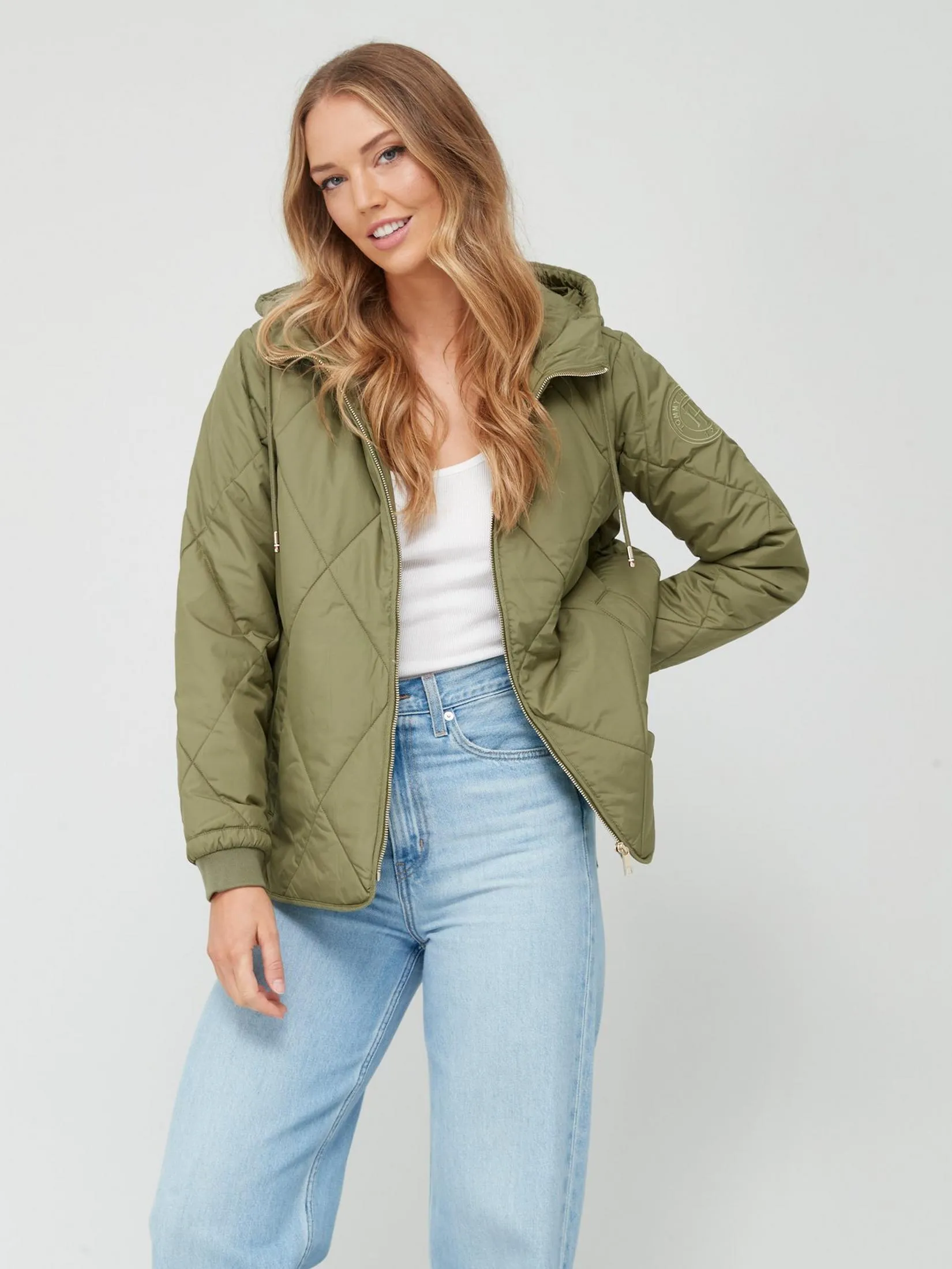 Womens Tommy Hilfiger Coat in Green