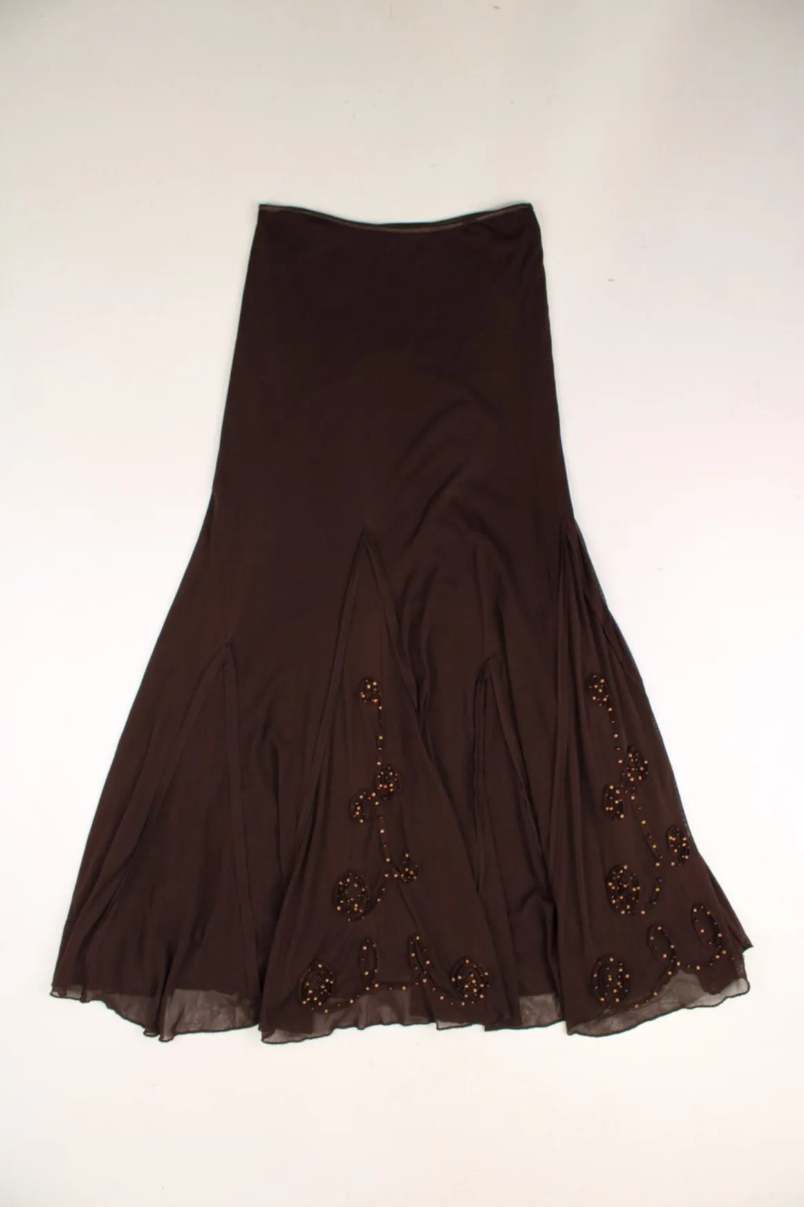 Y2K Brown Maxi Skirt