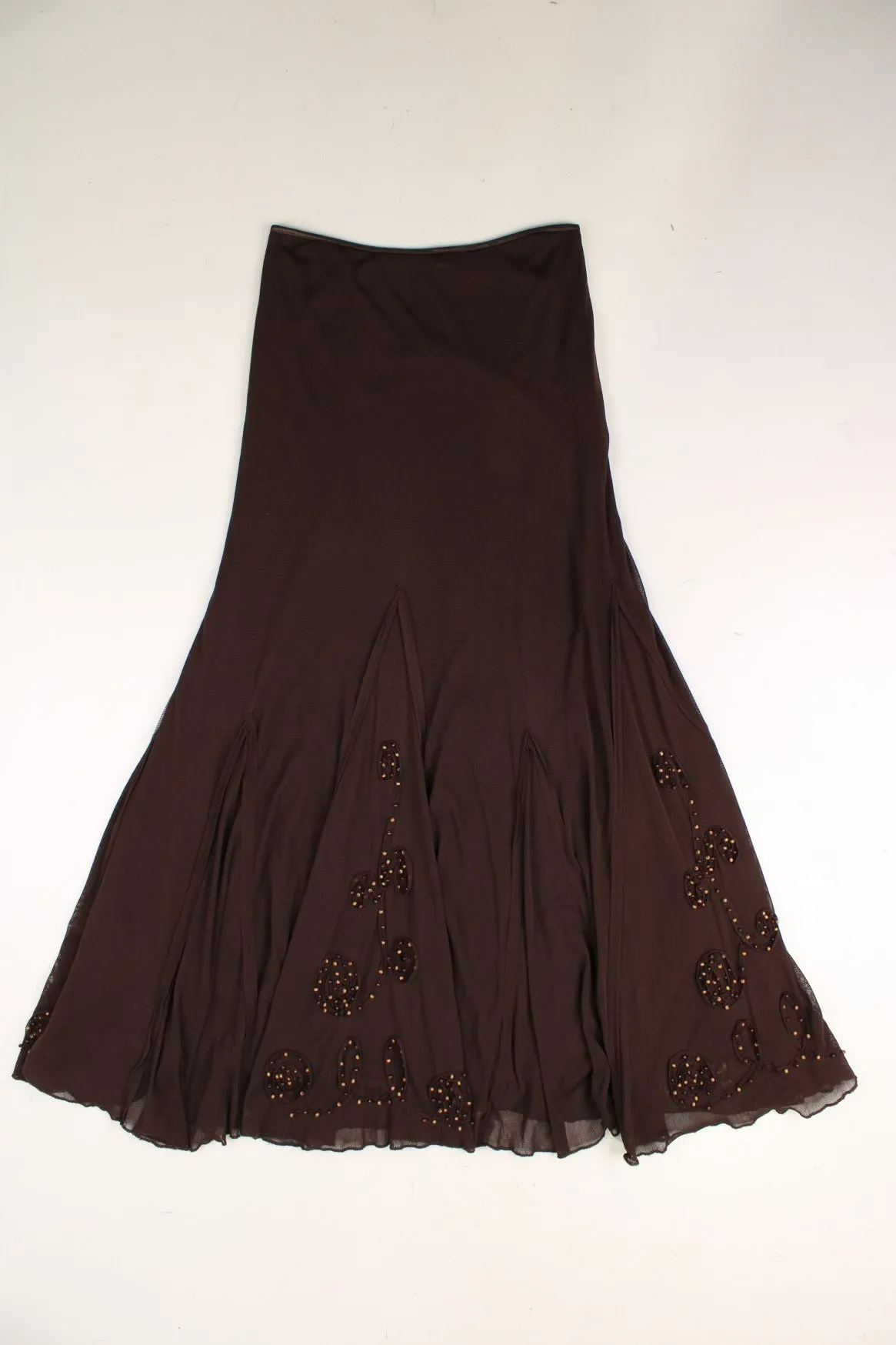 Y2K Brown Maxi Skirt