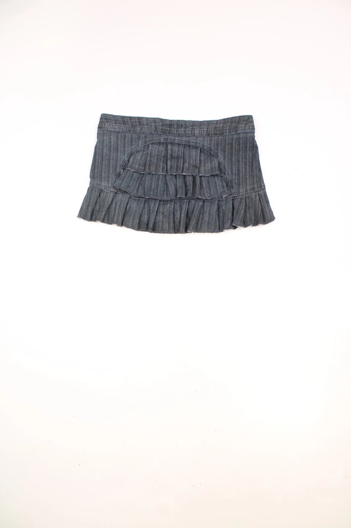 Y2K Moto Denim Mini Skirt