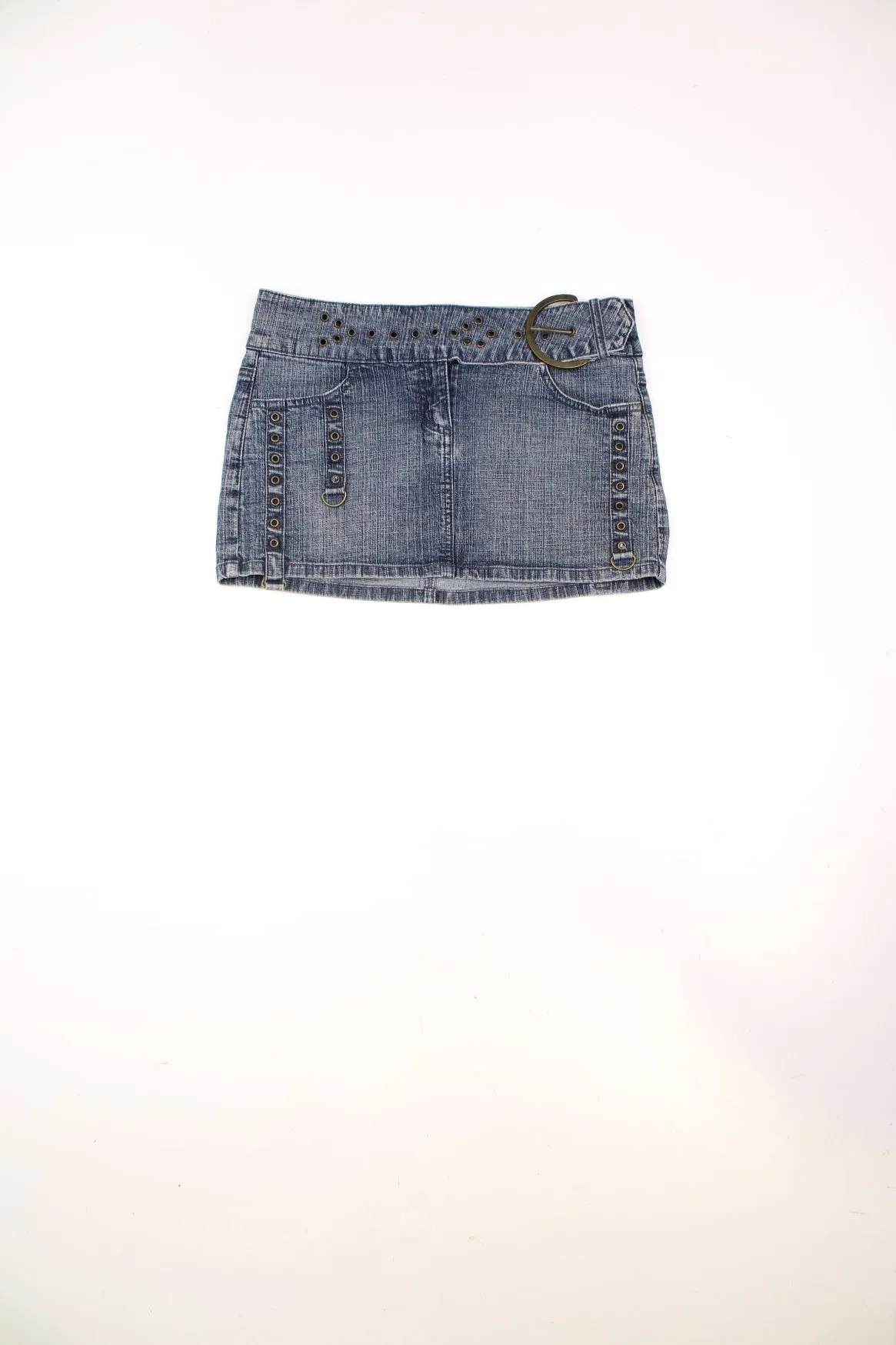 Y2K Moto Denim Skirt