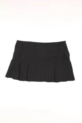 Y2K Pleated Pinstripe Mini Skirt