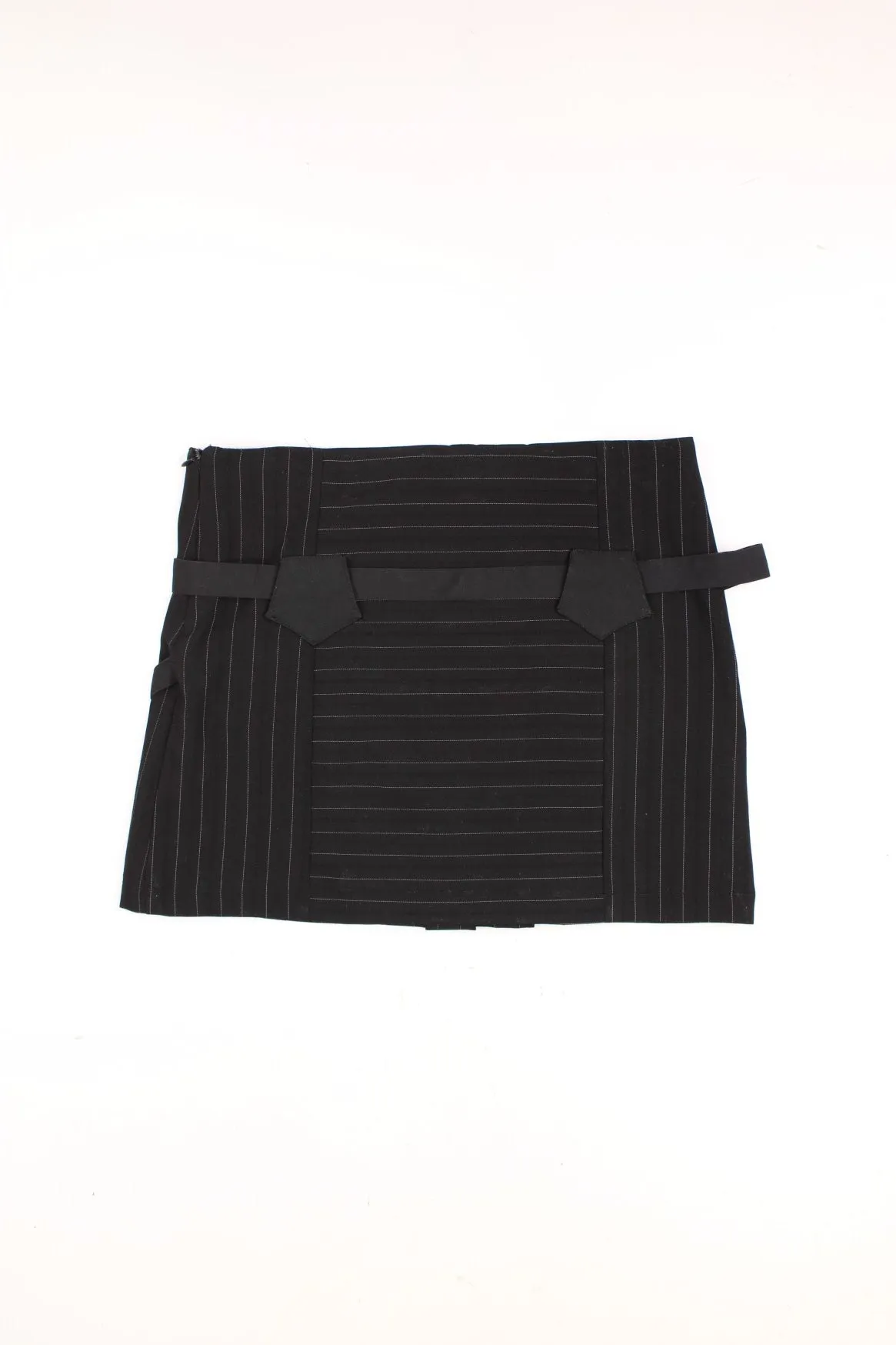 Y2K Pleated Skirt with Straps