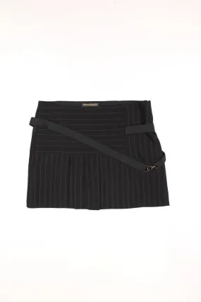 Y2K Pleated Skirt with Straps